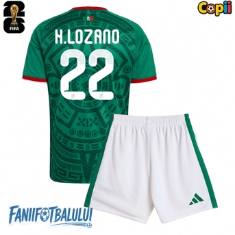 Mexic Hirving Lozano #22 Echipament de Fotbal Replică Mondial 2026 Copii Acasa (+ Șorturi)
